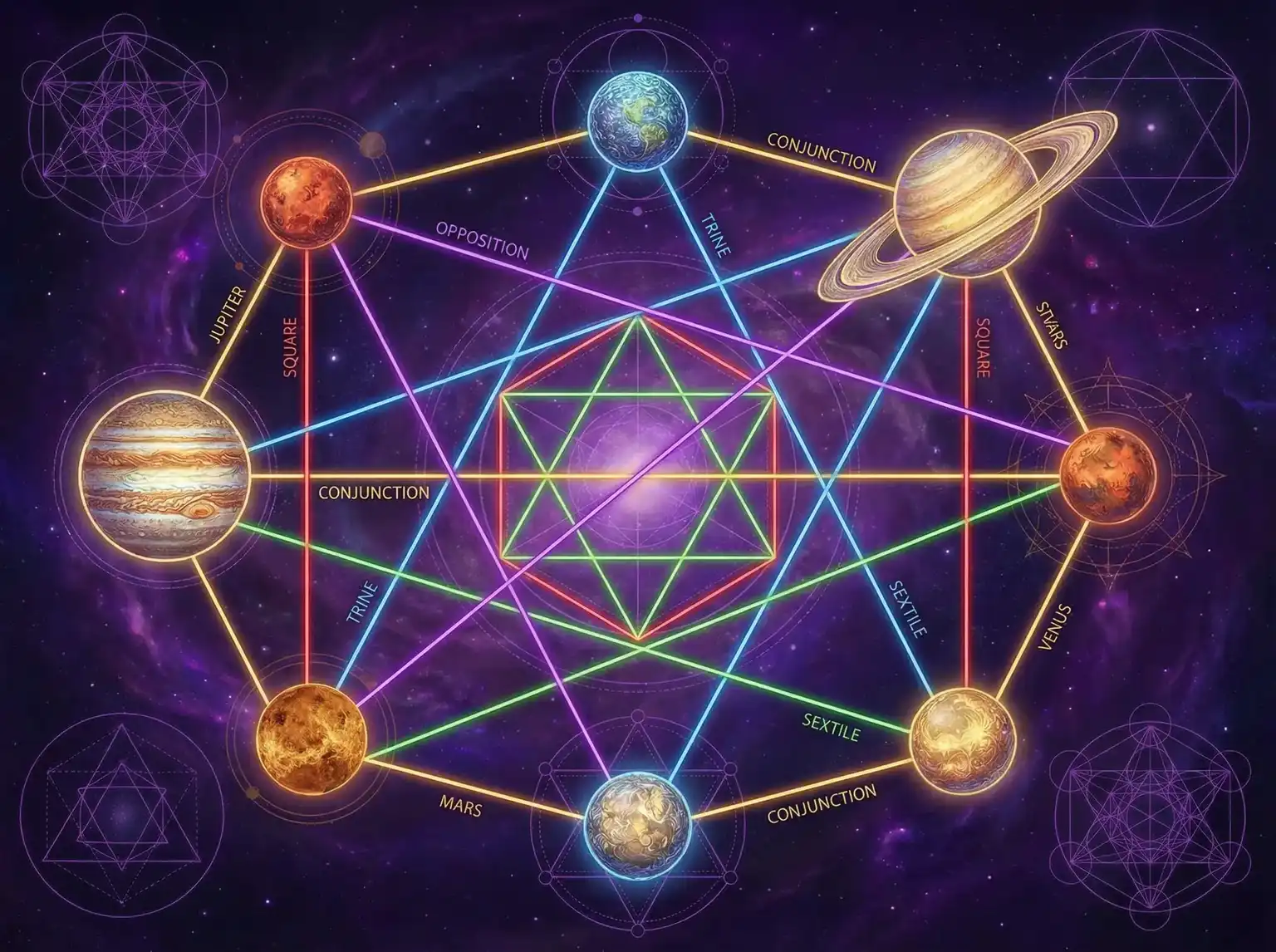 行星相位解读 - 母狗h | 占星学进阶